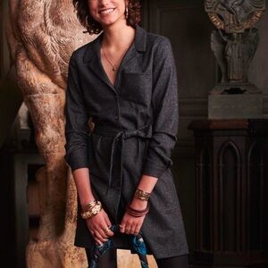 Sezane Charcoal Gray Dress